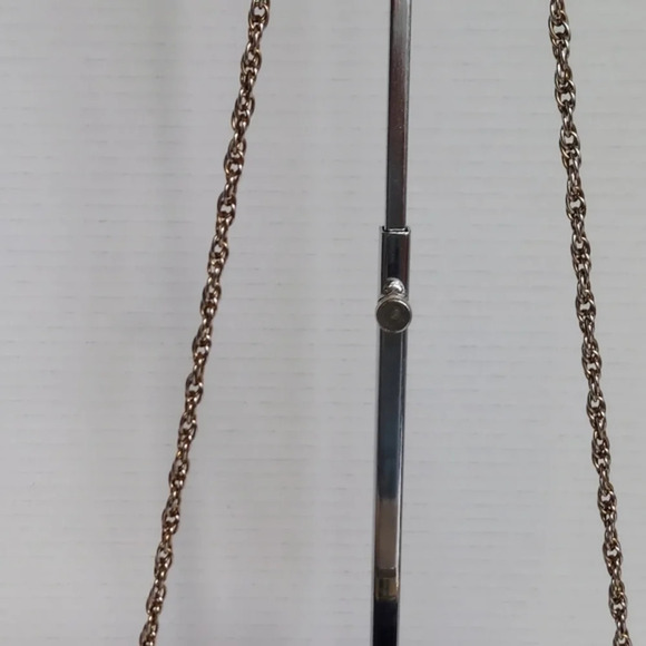 Vintage Jacobson's Navy Blue Macrame Bag Chain Shoulder Bag Kiss Lock Closure - Picture 12 of 13